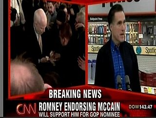 Headline: Mitt Romney Set to Endorse John McCain